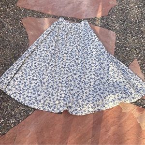 Vintage Ralph Lauren blue floral maxi skirt